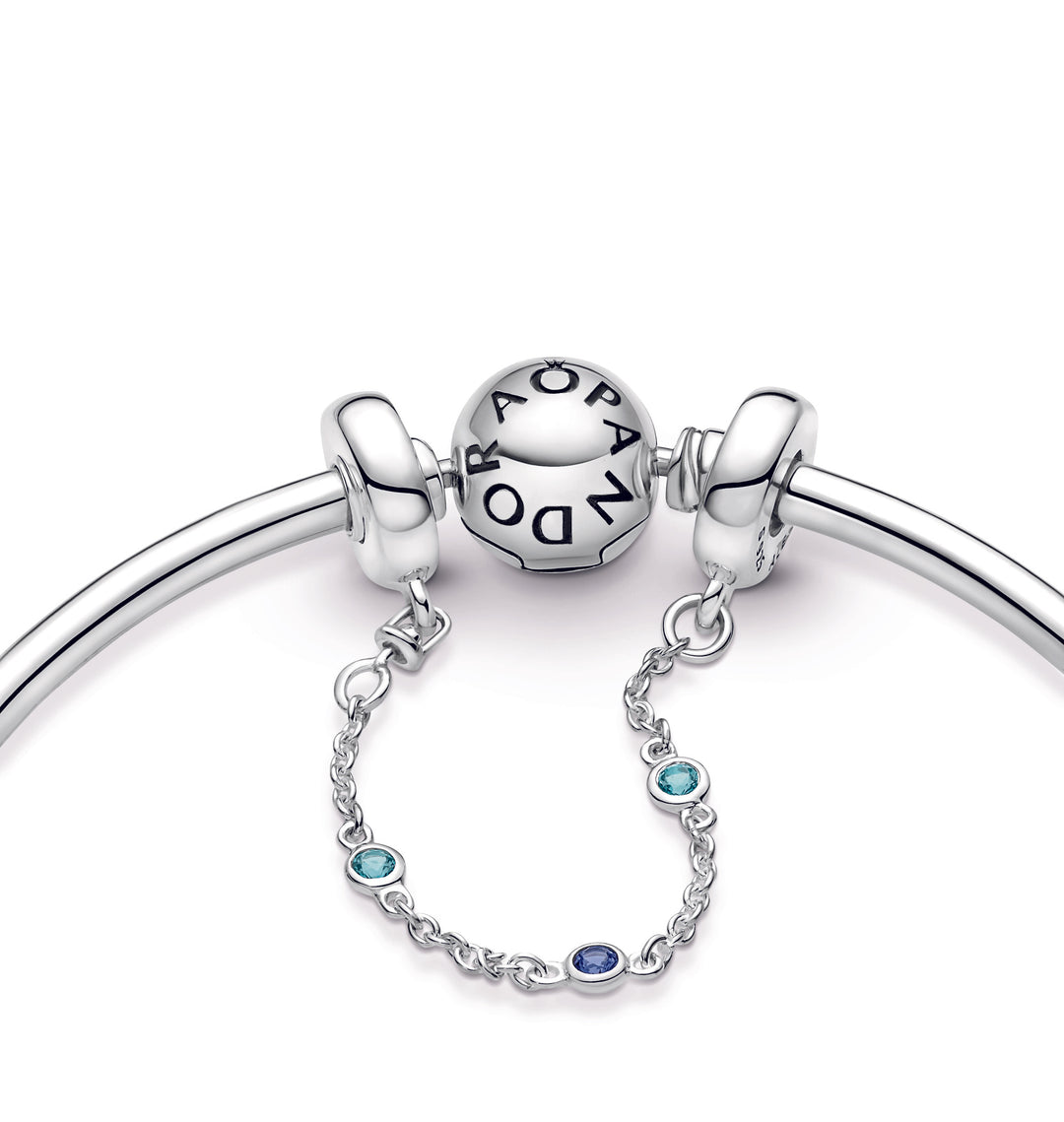 Triple Blue Stone Safety Chain