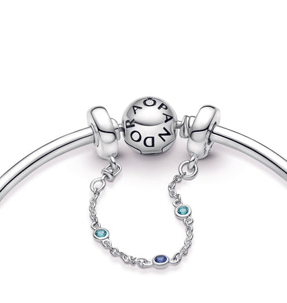 Triple Blue Stone Safety Chain