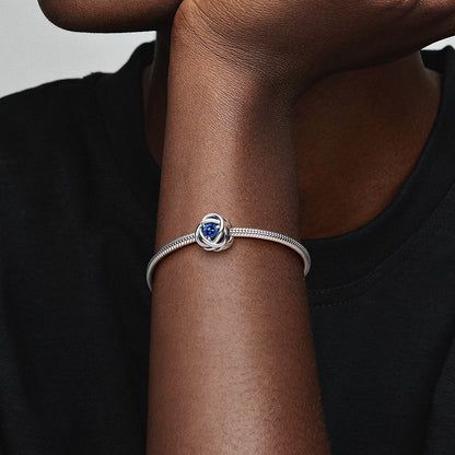 Blue Eternity Circle Charm