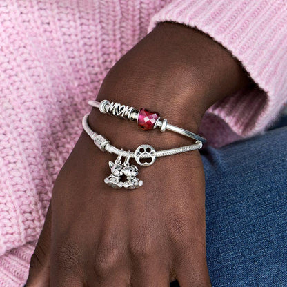 Pandora Offen gearbeiteter Hundepfotenabdruck Charm