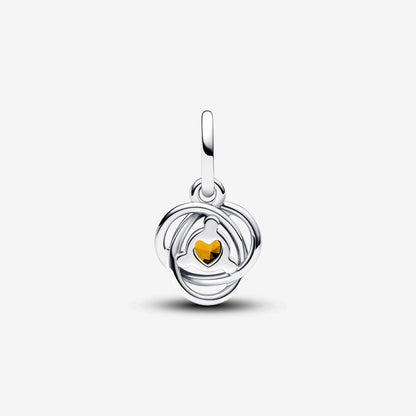 November Birthstone Eternity Circle Dangle Charm