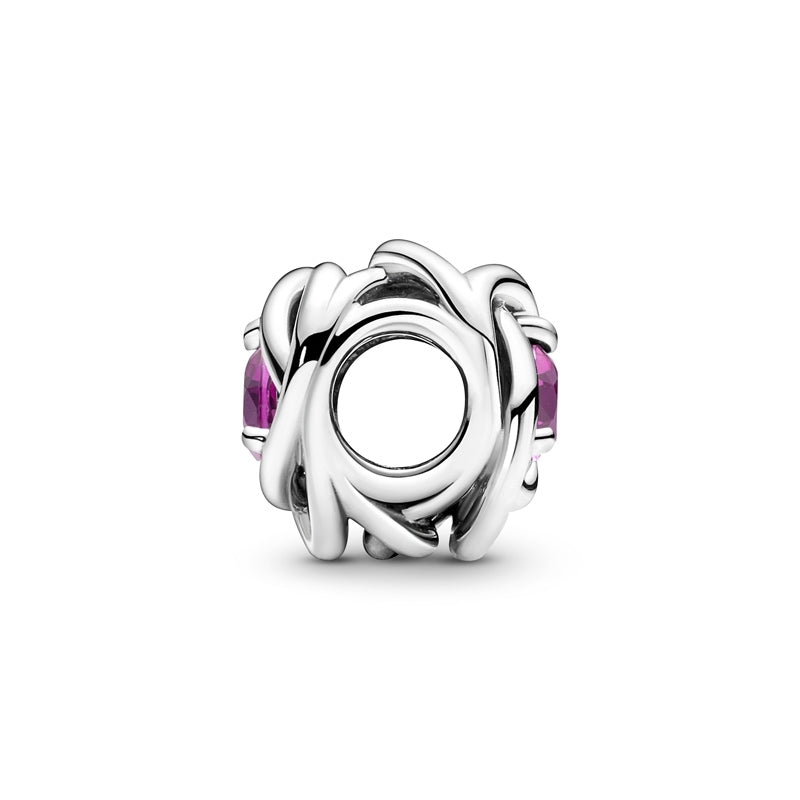 Pink Eternity Circle Charm