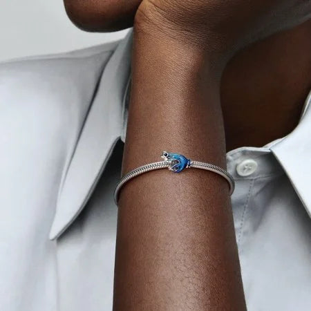 Metallic Blue Gecko Charm
