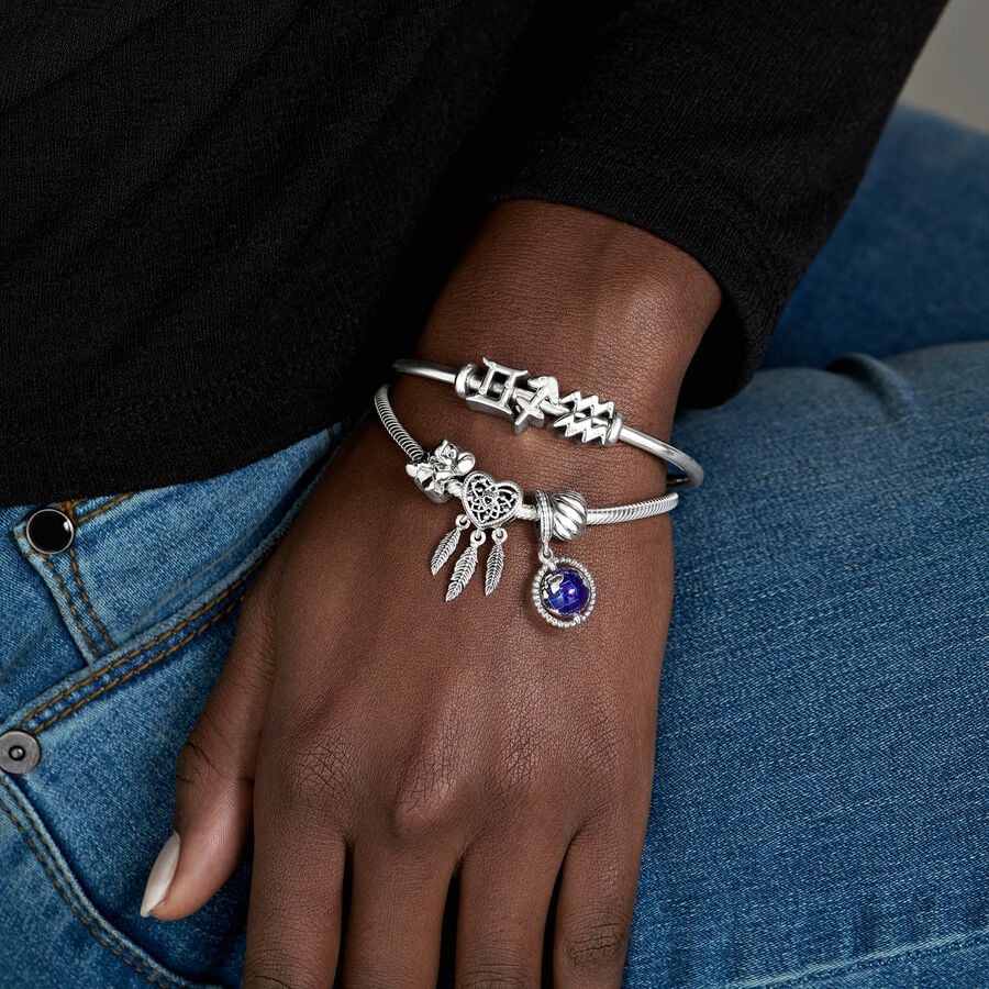 Pandora Polished Feathered Clip Charm