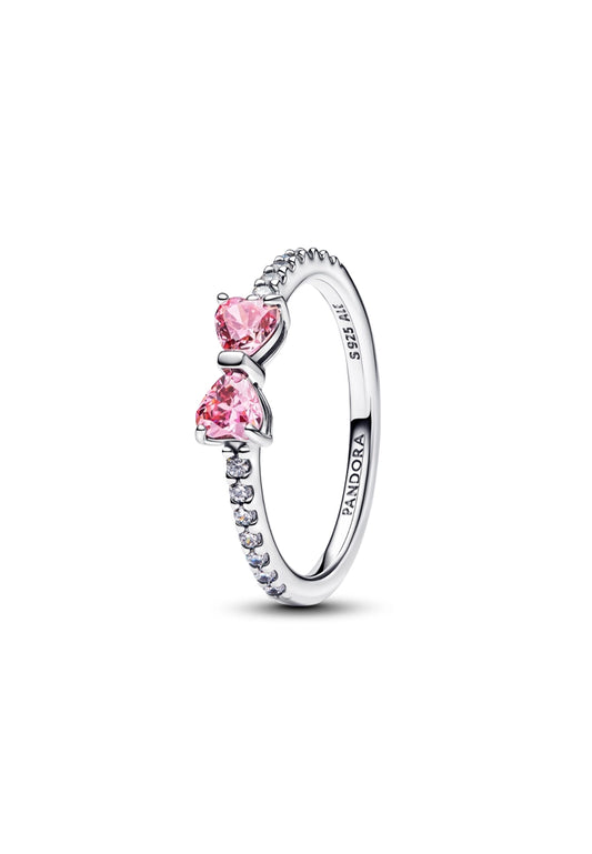 Sparkling Pink Bow Ring
