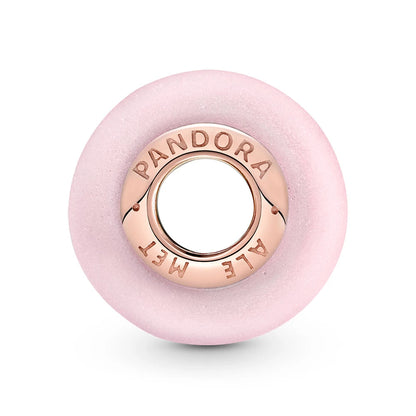 Matte Pink Murano Glass Charm