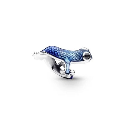 Metallic Blue Gecko Charm