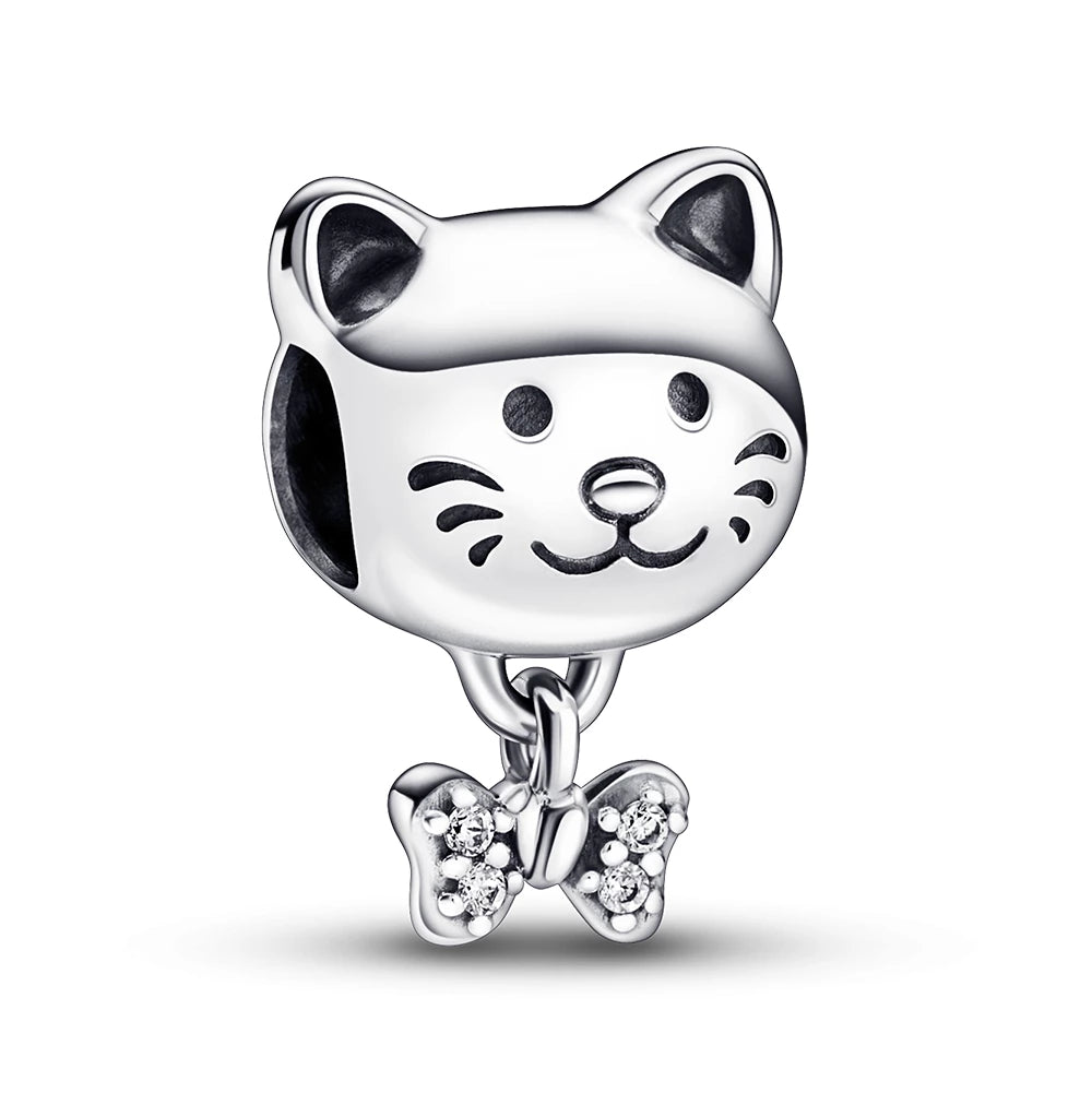 Pet Cat & Bow Charm