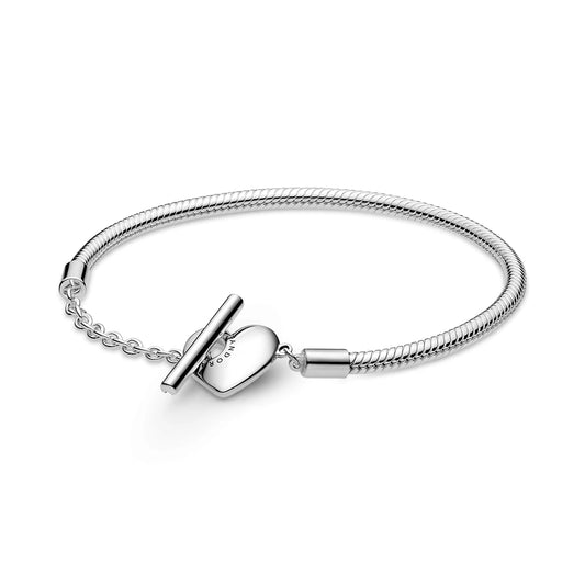 PANDORA bracelet with heart clasp