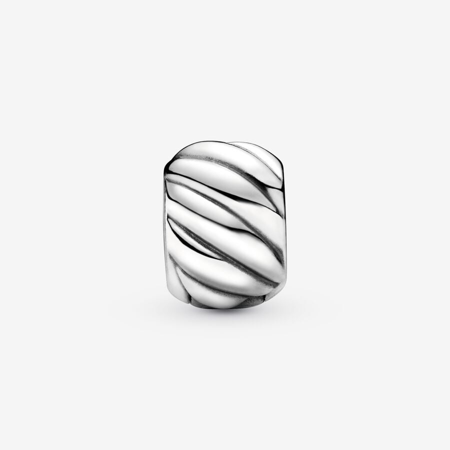 Pandora Polished Feathered Clip Charm