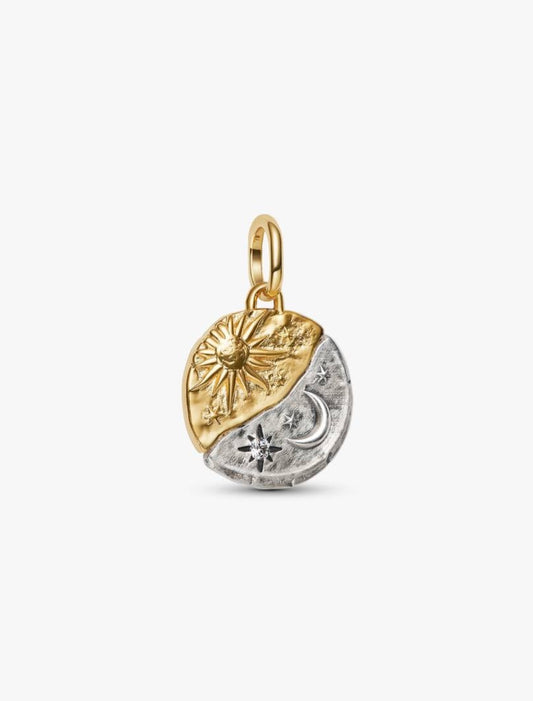Sun and Moon Medallion Charm