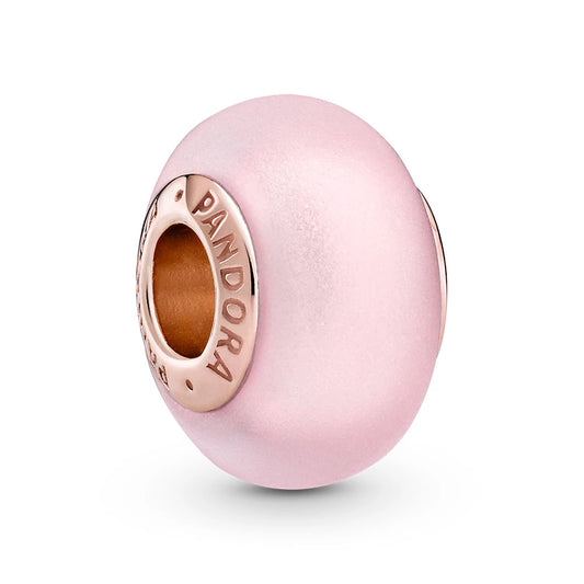 Matte Pink Murano Glass Charm