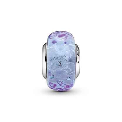 Pandora Moments Lavender Murano Glass Charm Silver