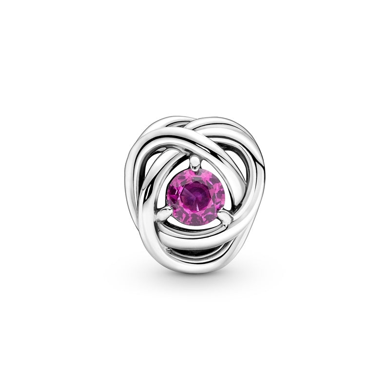 Pink Eternity Circle Charm