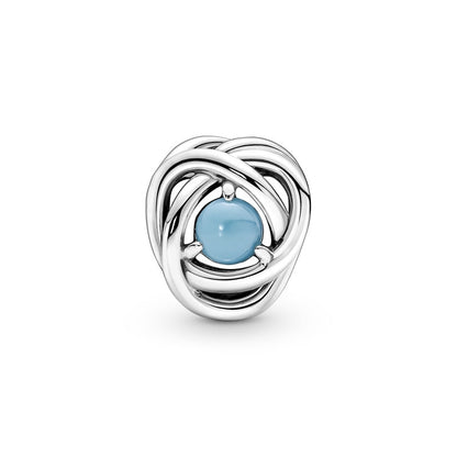 December Birthstone Eternity Circle Charm