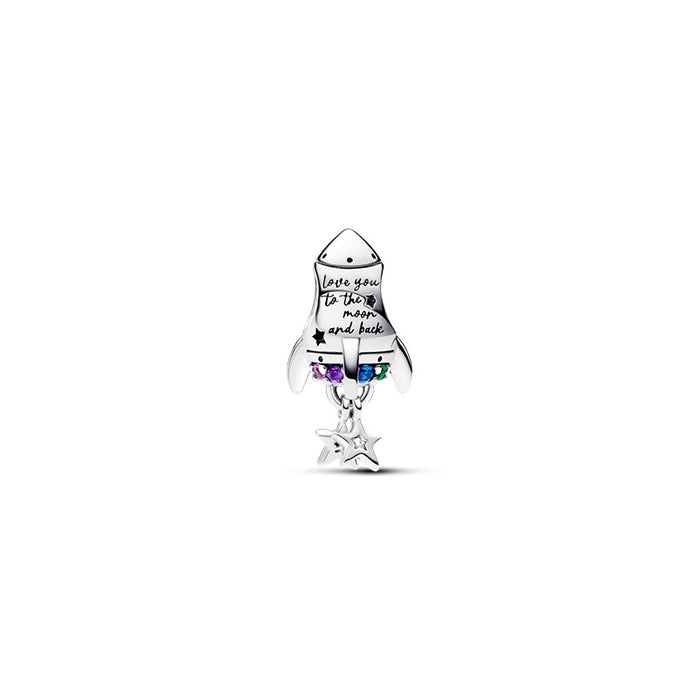 Space Love Rocket Charm