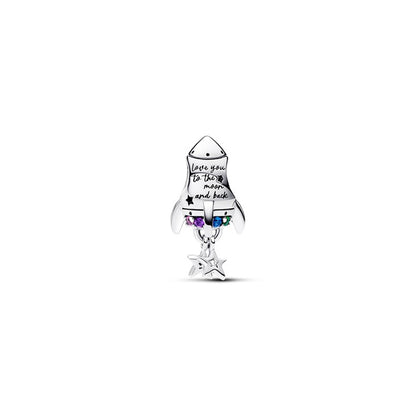 Space Love Rocket Charm
