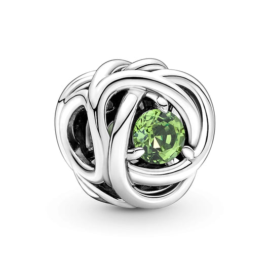 Spring Green Eternity Circle Charm