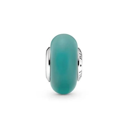 Matte Green Murano Glass Charm