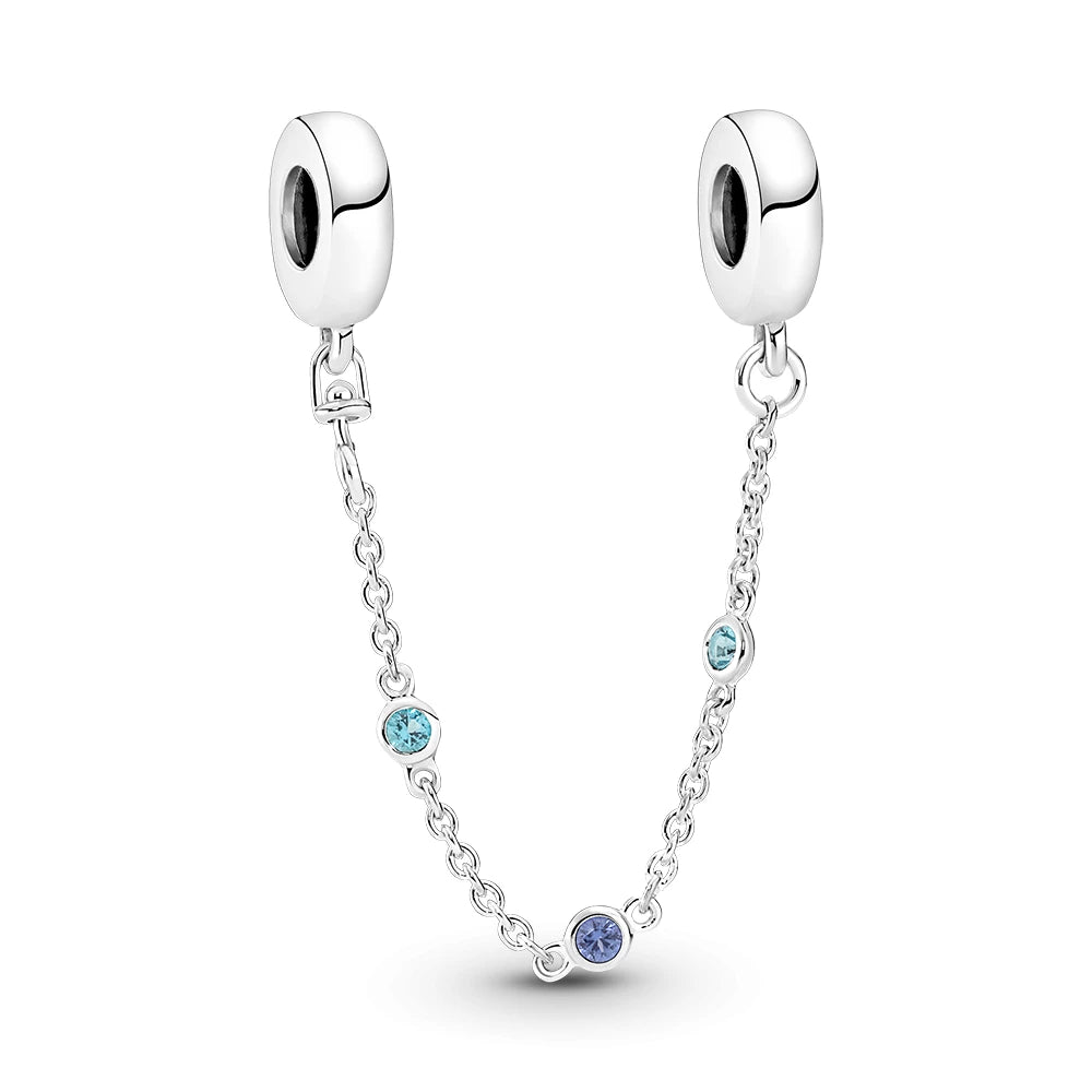 safety chain Blue stones