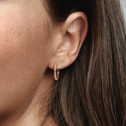 14k Rose gold-plated unique metal blend-Earring