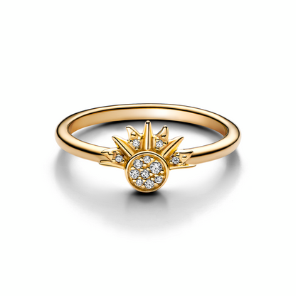 Celestial Sparkling Sun Ring