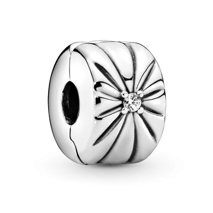 PANDORA bead Glittering clip pendant with a sun motif