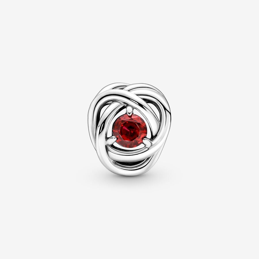 True Red Eternity Circle Charm