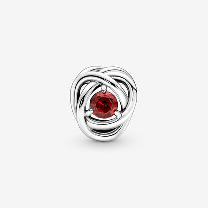 True Red Eternity Circle Charm