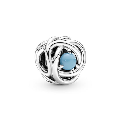 December Birthstone Eternity Circle Charm