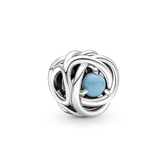 December Birthstone Eternity Circle Charm