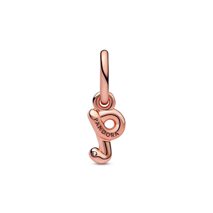 Letter q Script Alphabet Dangle Charm