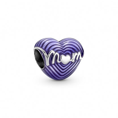 Radiating Love Mum Heart Charm