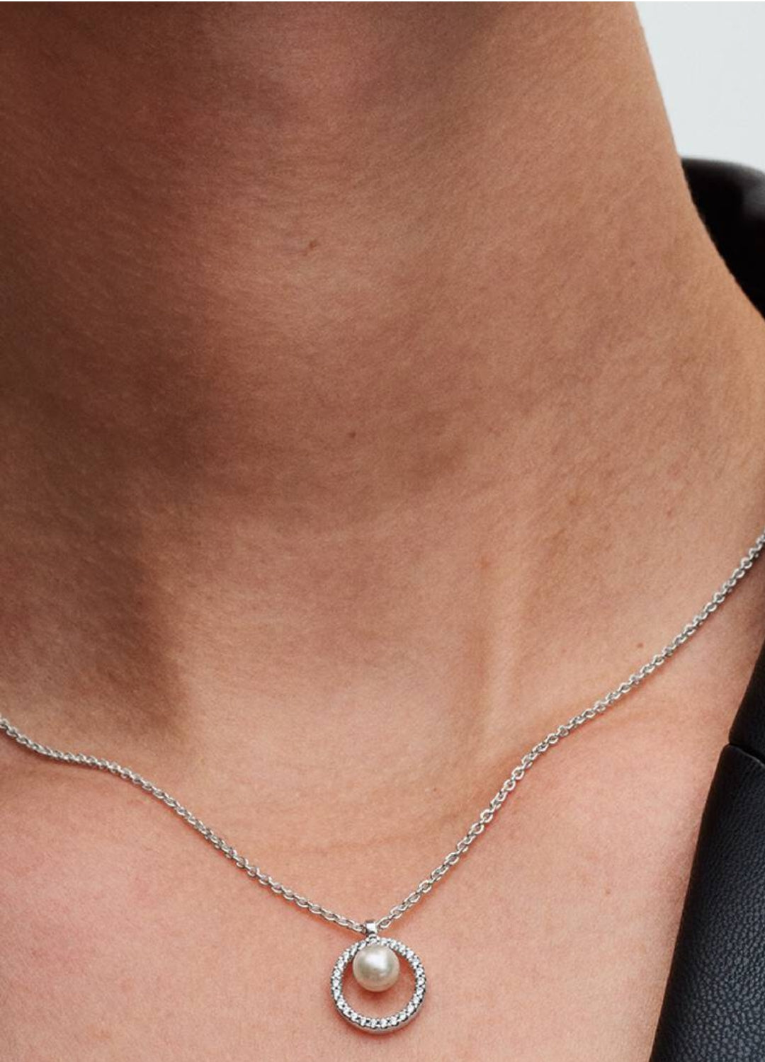 Treated Freshwater Cultured Pearl & Pavé Collier Necklace