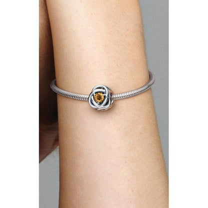 Honey Eternity Circle Charm