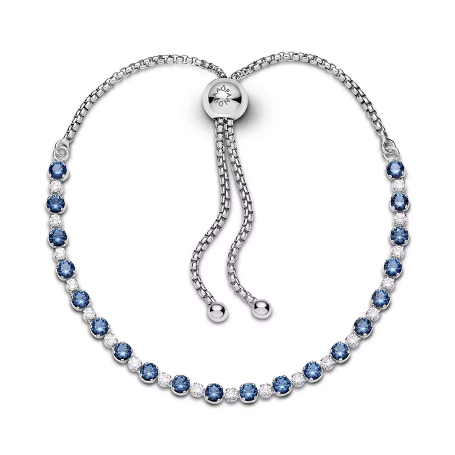 Rhodium plated sterling silver bracelet