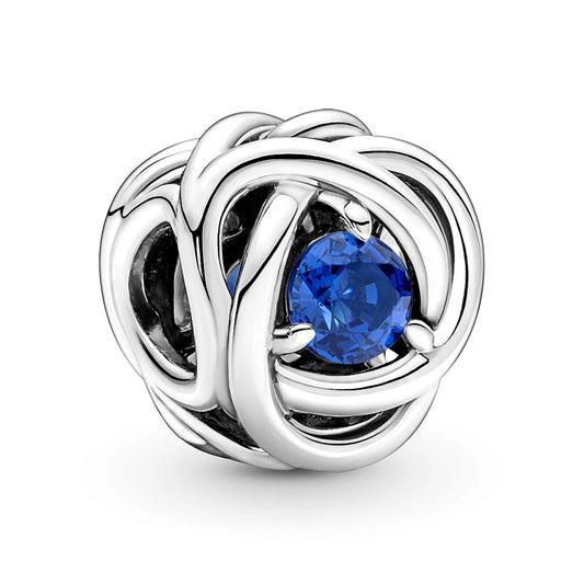Blue Eternity Circle Charm