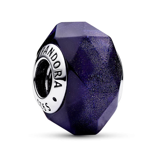 Faceted Blue Murano Glass Charm