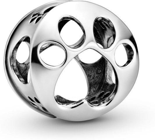 Pandora Offen gearbeiteter Hundepfotenabdruck Charm