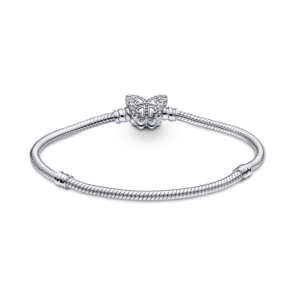 Butterfly Clasp Snake Chain Bracelet