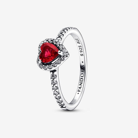Elevated heart ring