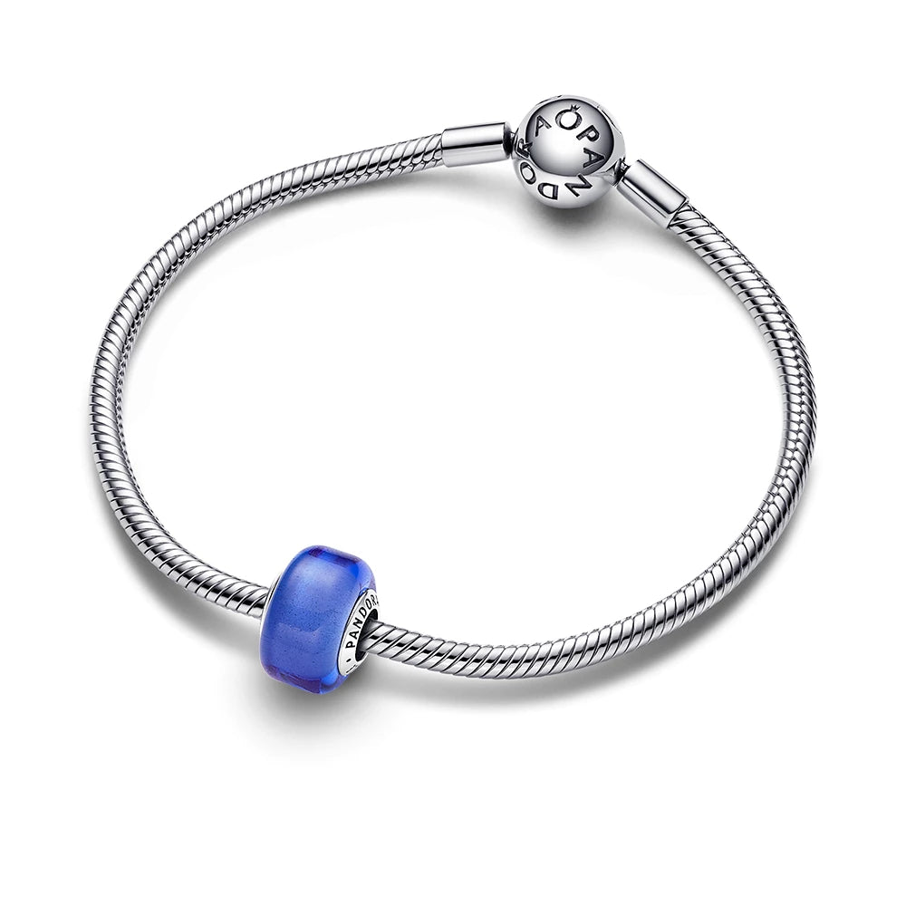 PANDORA bead Blue mini Murano glass