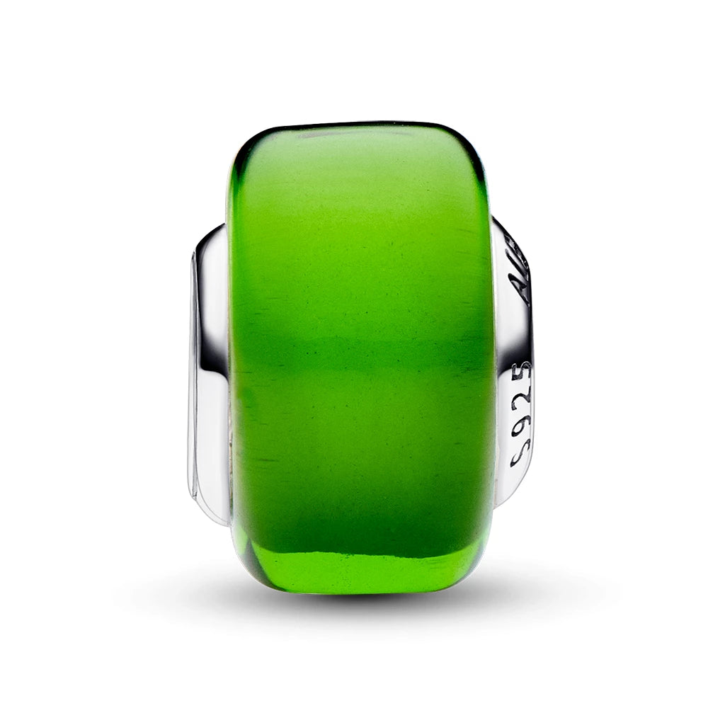 PANDORA bead Green mini murano glass