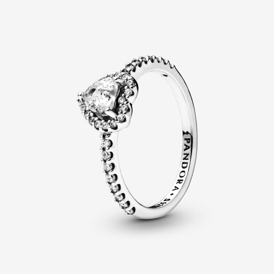 Elevated heart ring