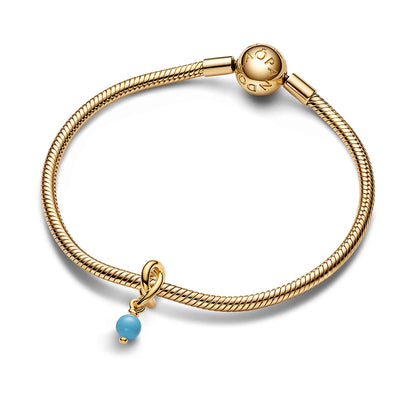December Birthstone Eternity Circle Dangle Charm