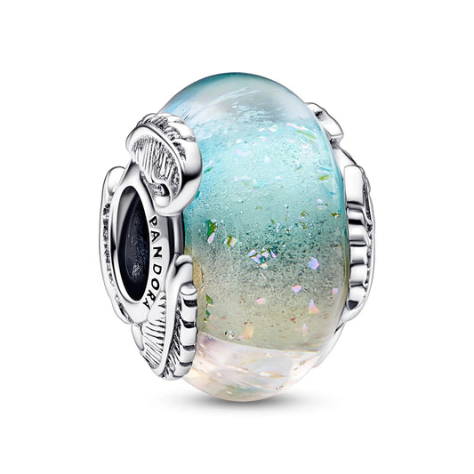 Multicolour Murano Glass & Curved Feather Charm
