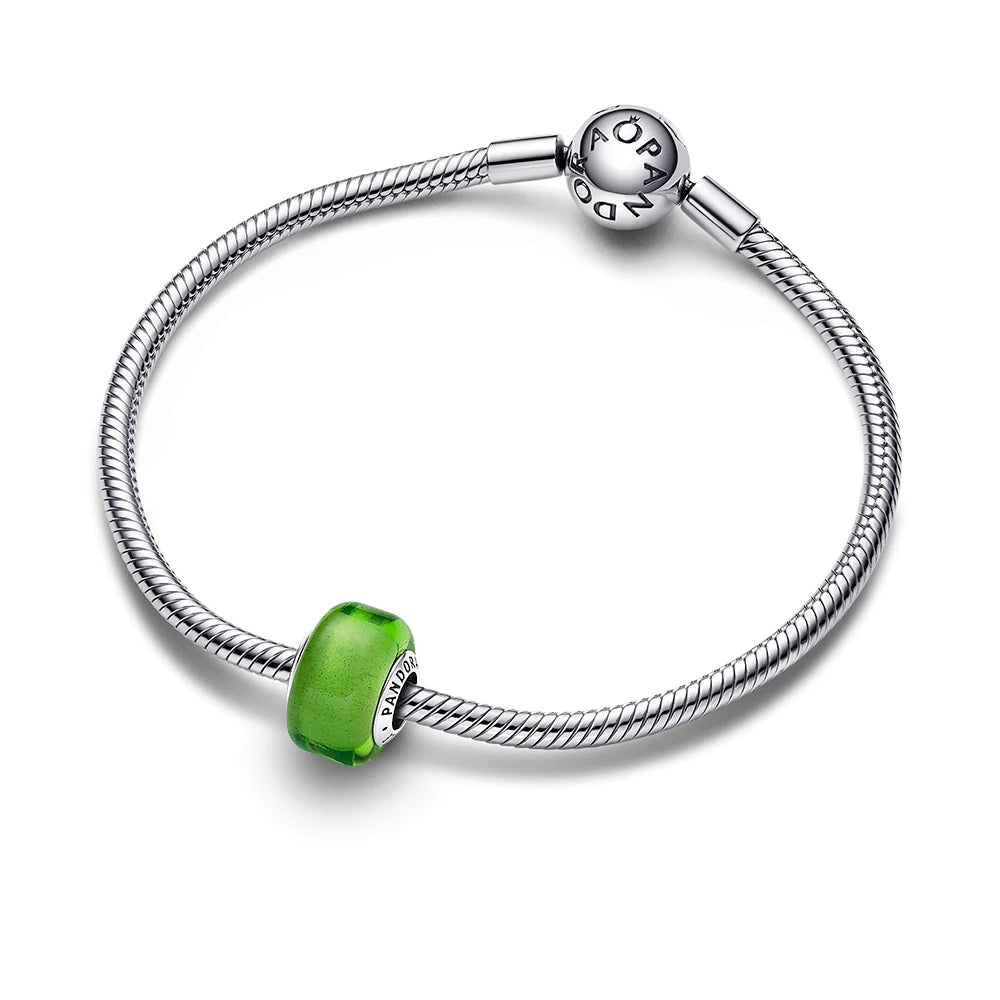 PANDORA bead Green mini murano glass