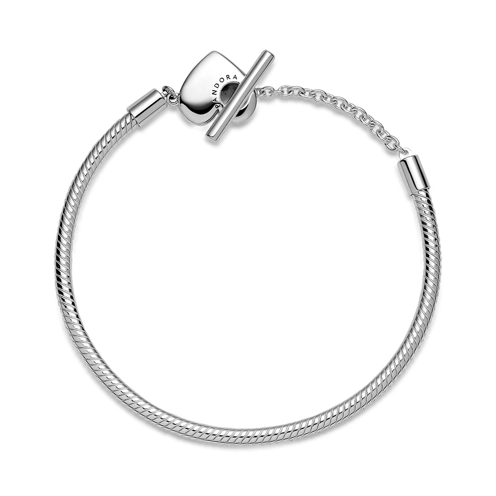 PANDORA bracelet with heart clasp